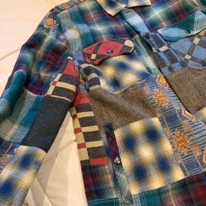 Multicolor Patchwork Plaid Jacket